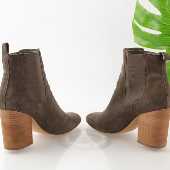 Steve Madden Womens Ravyn Boot Size 9 Taupe Suede Chelsea Block Heel Bootie - Picture 6 of 12
